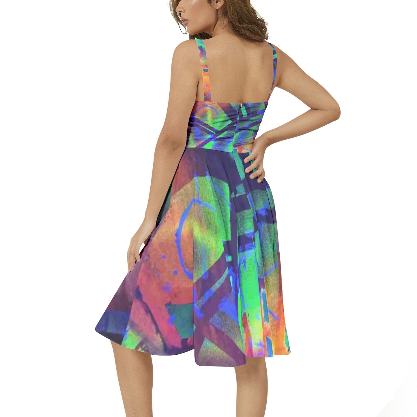 Gavin Scott Sleeveless Flare Hem Midi Dress (Femme XS-3XL)