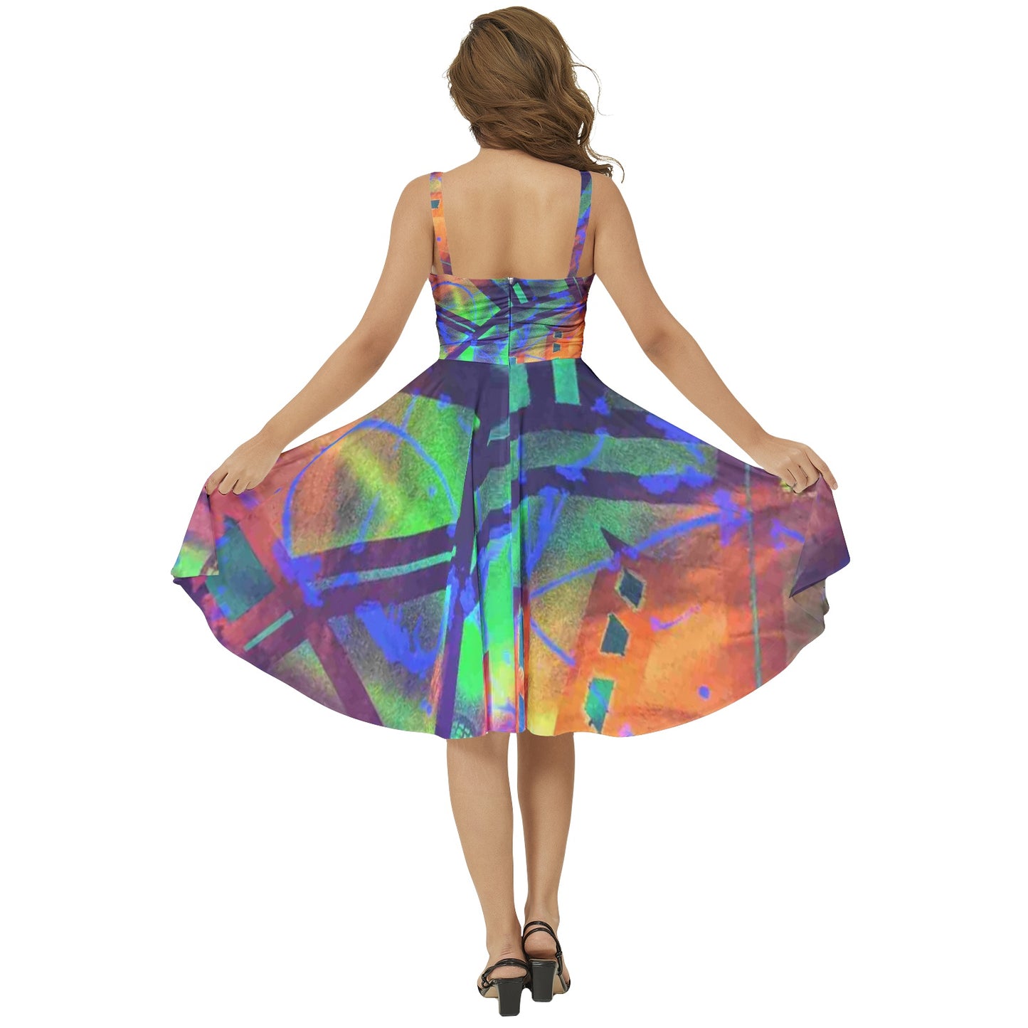 Gavin Scott Sleeveless Flare Hem Midi Dress (Femme XS-3XL)