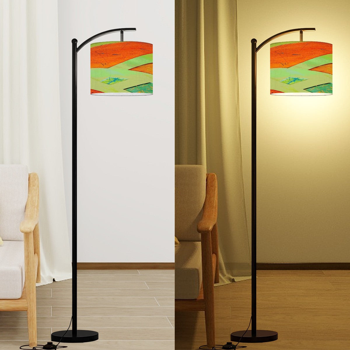 Gavin Scott Arc Floor Lamp w/Remote