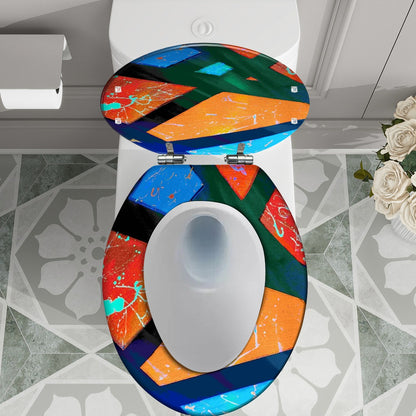 Gavin Scott Elongated Toilet Seat w/Matching Soft-close Lid (V-Shape)