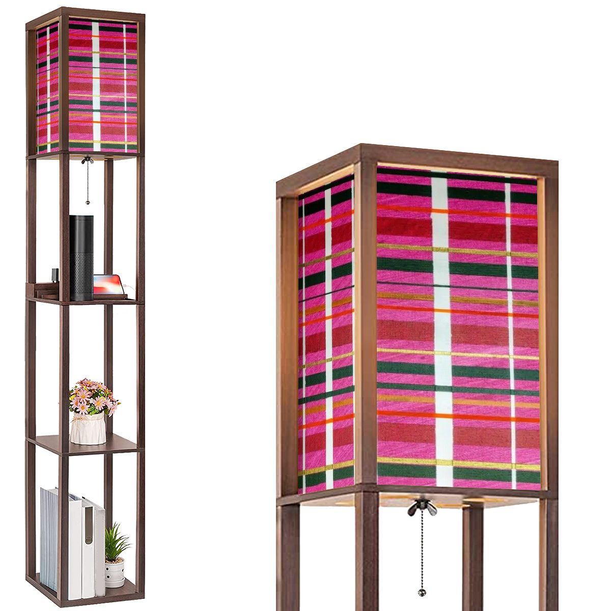 Gavin Scott Floor Lamp with Shelves (2 Colors)