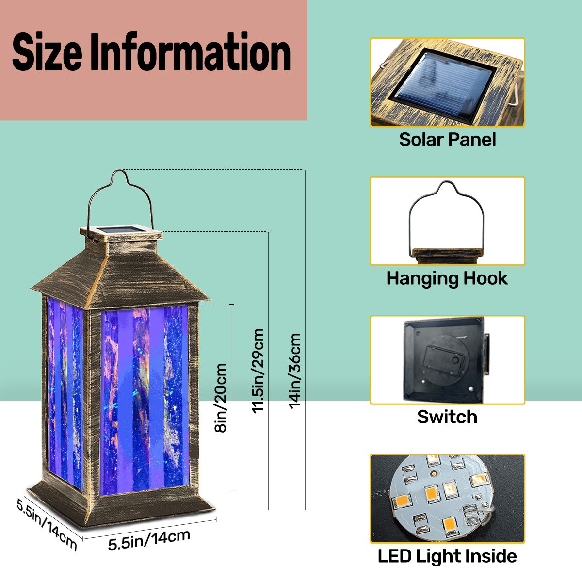 Gavin Scott Solar Powered Indoor/Outdoor Lantern