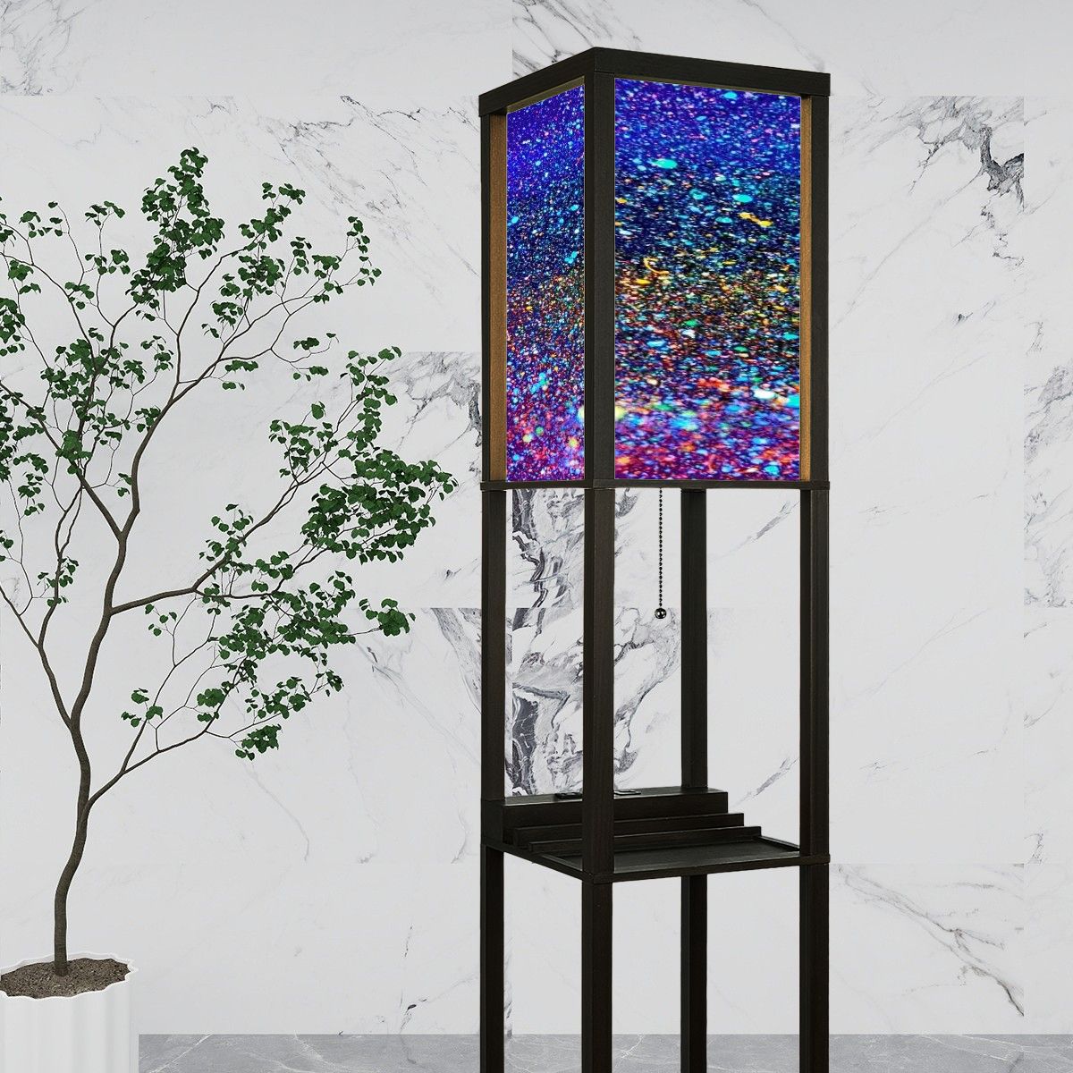 Gavin Scott Floor Lamp with Shelves (2 Colors)