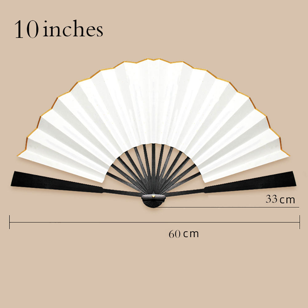 Gavin Scott Genuine Spun Silk Folding Hand Fans (4 Sizes)