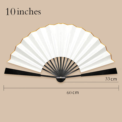 Gavin Scott Genuine Spun Silk Folding Hand Fans (4 Sizes)