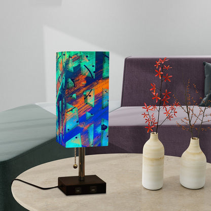 Gavin Scott Square Table Lamp with USB Port