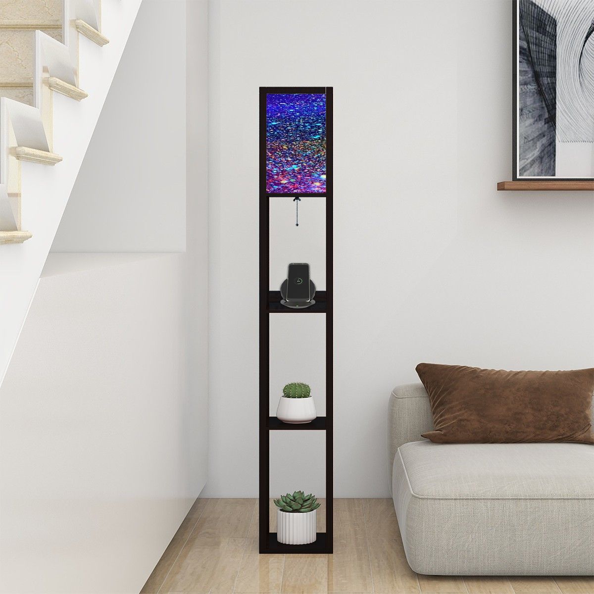 Gavin Scott Floor Lamp with Shelves (2 Colors)