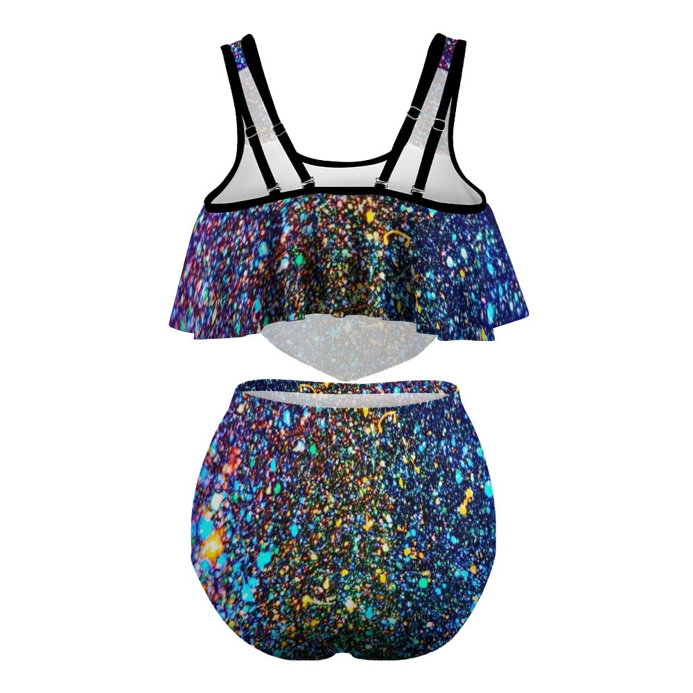 Gavin Scott Ruffled Two Piece Swimsuit (Femme XL-4XL)