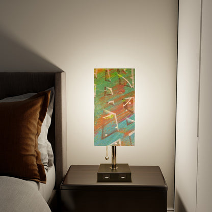 Gavin Scott Square Table Lamp with two USB Ports