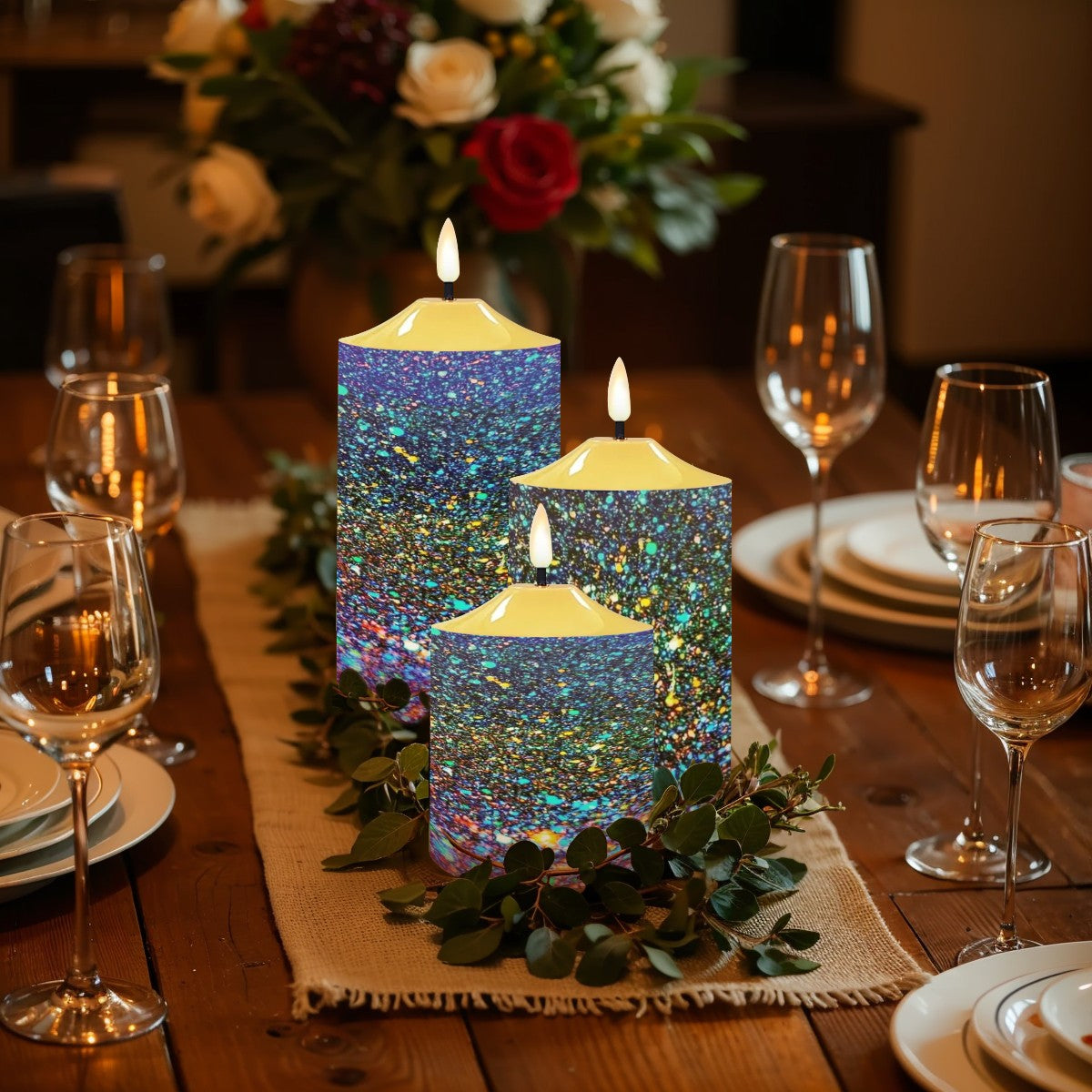 Gavin Scott Flameless Candles w/Remote (Set of 3)