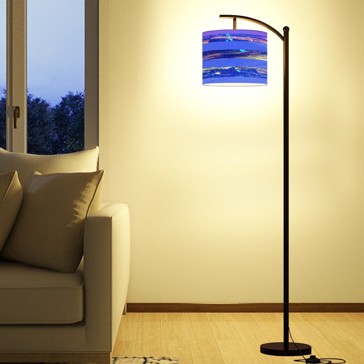 Gavin Scott Arc Floor Lamp w/Remote