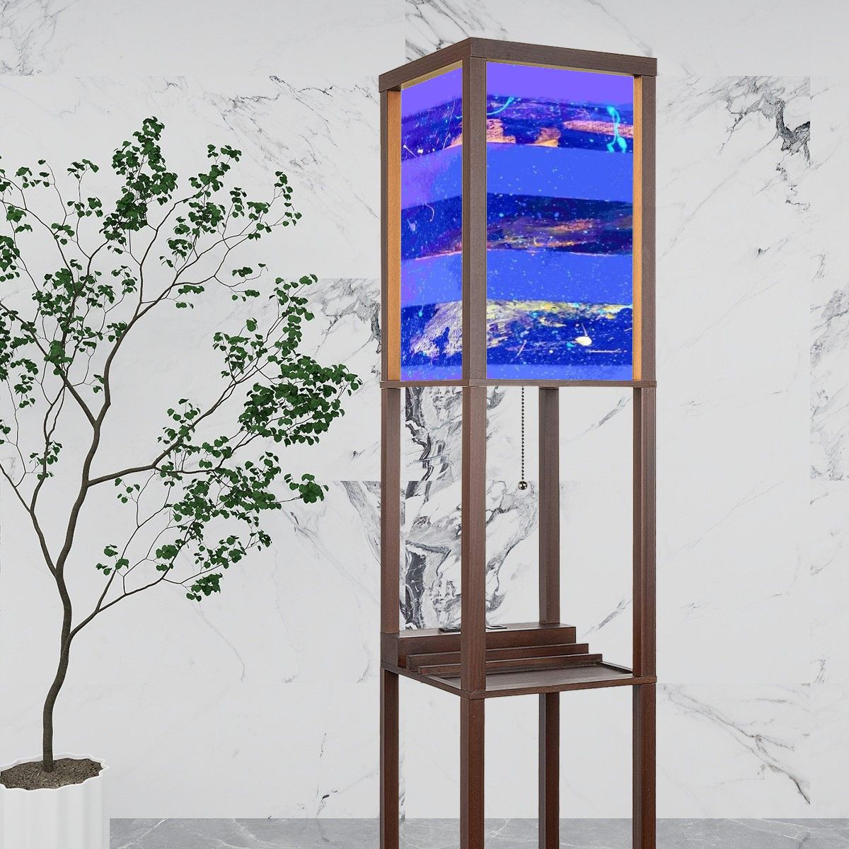 Gavin Scott Floor Lamp with Shelves (2 Colors)