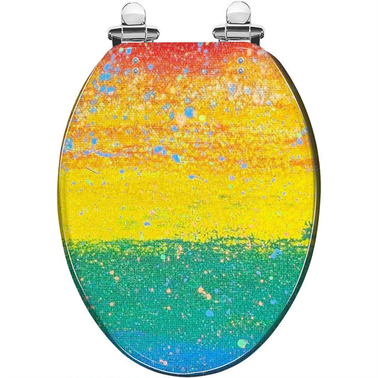 Gavin Scott PRIDE Elongated Toilet Seat w/Matching Soft-close Lid (V-Shape)