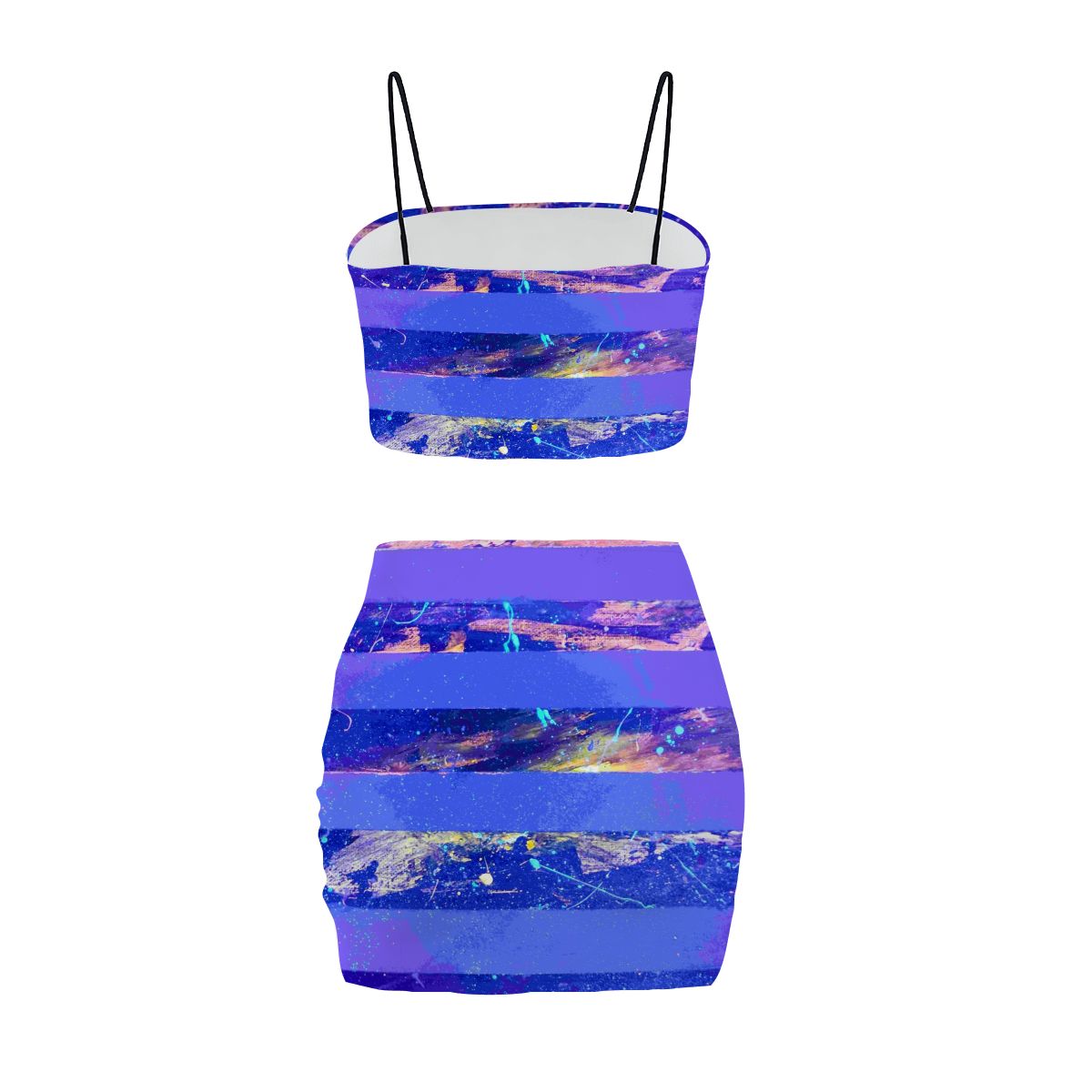 Gavin Scott Crop Tank Top & Mini Skirt Set (Femme S-4XL)