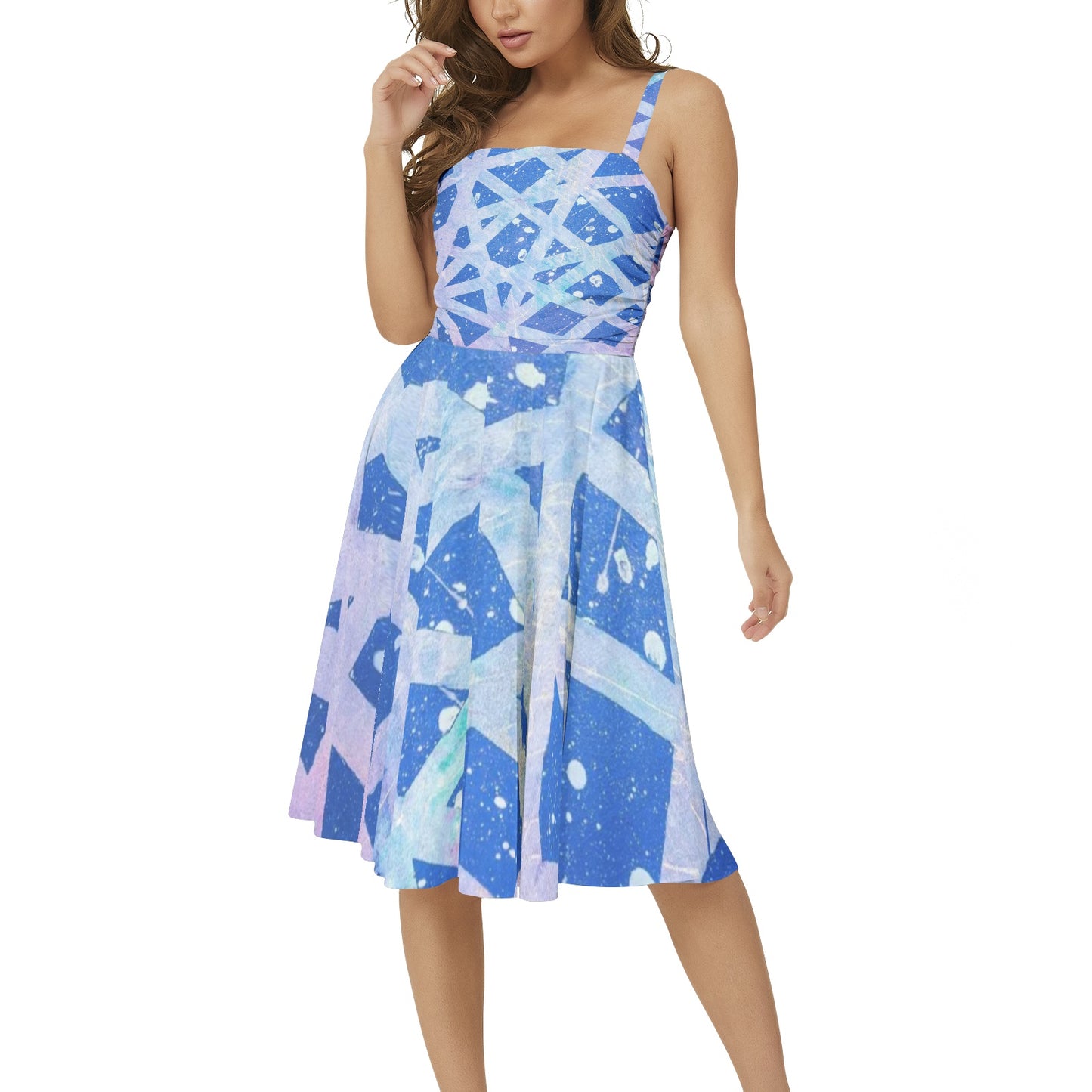 Gavin Scott Sleeveless Flare Hem Midi Dress (Femme XS-3XL)