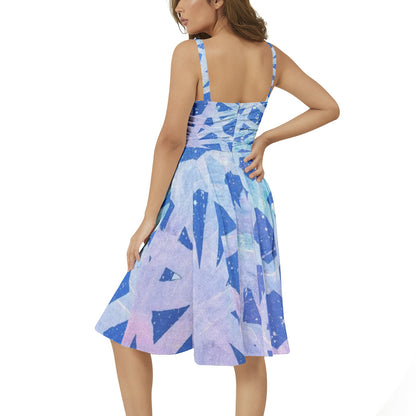 Gavin Scott Sleeveless Flare Hem Midi Dress (Femme XS-3XL)