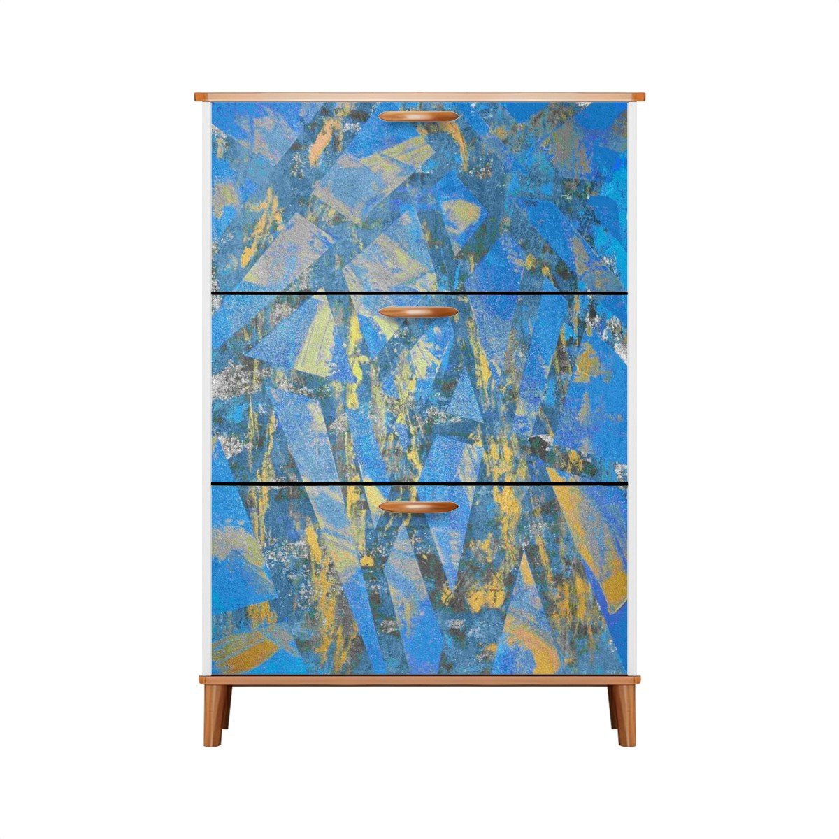 Gavin Scott Wood & Leather Shoe Cabinet