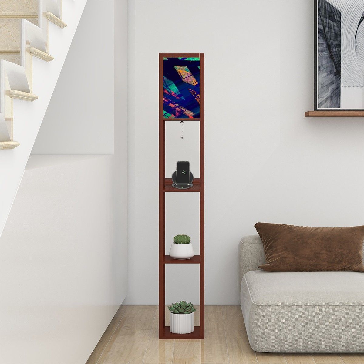 Gavin Scott Floor Lamp with Shelves