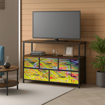 Gavin Scott TV Stand w/5 Drawer Dresser & Charging Station