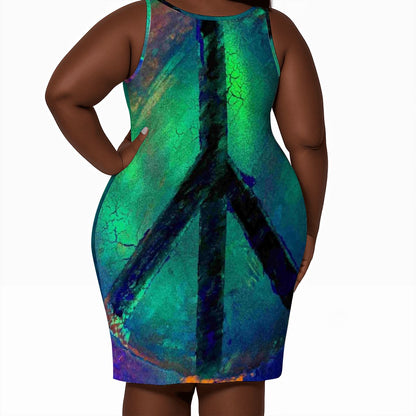 Gavin Scott Sleeveless Bodycon Dress (Femme L-4XL)