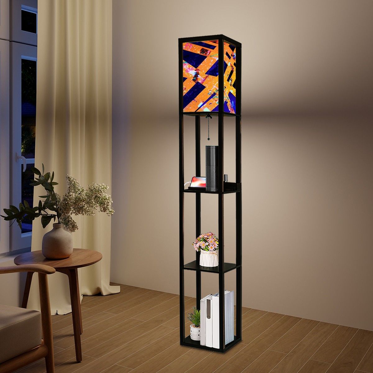 Gavin Scott Floor Lamp with Shelves (2 Colors)