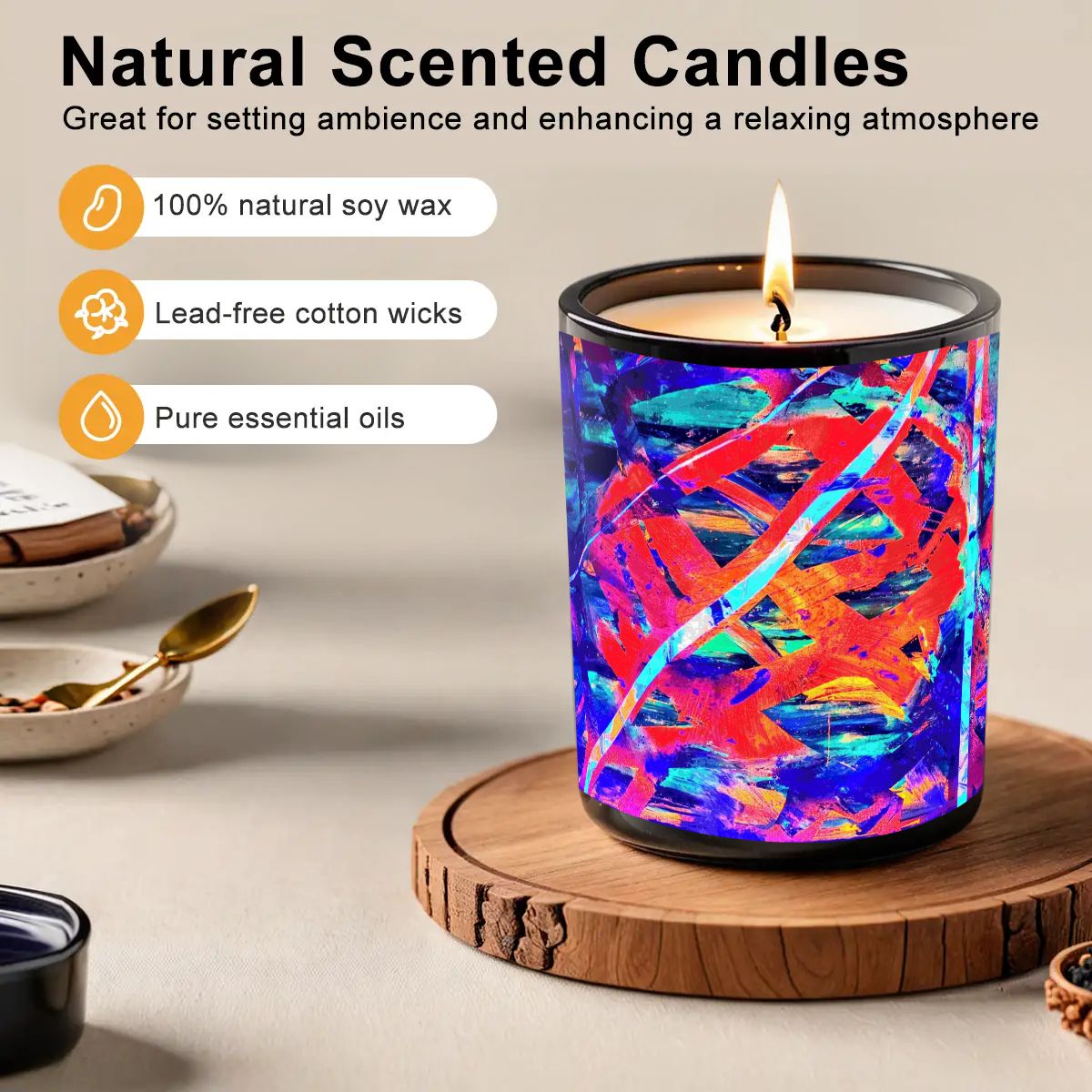 Gavin Scott Scented Black Jar Candle (6oz)