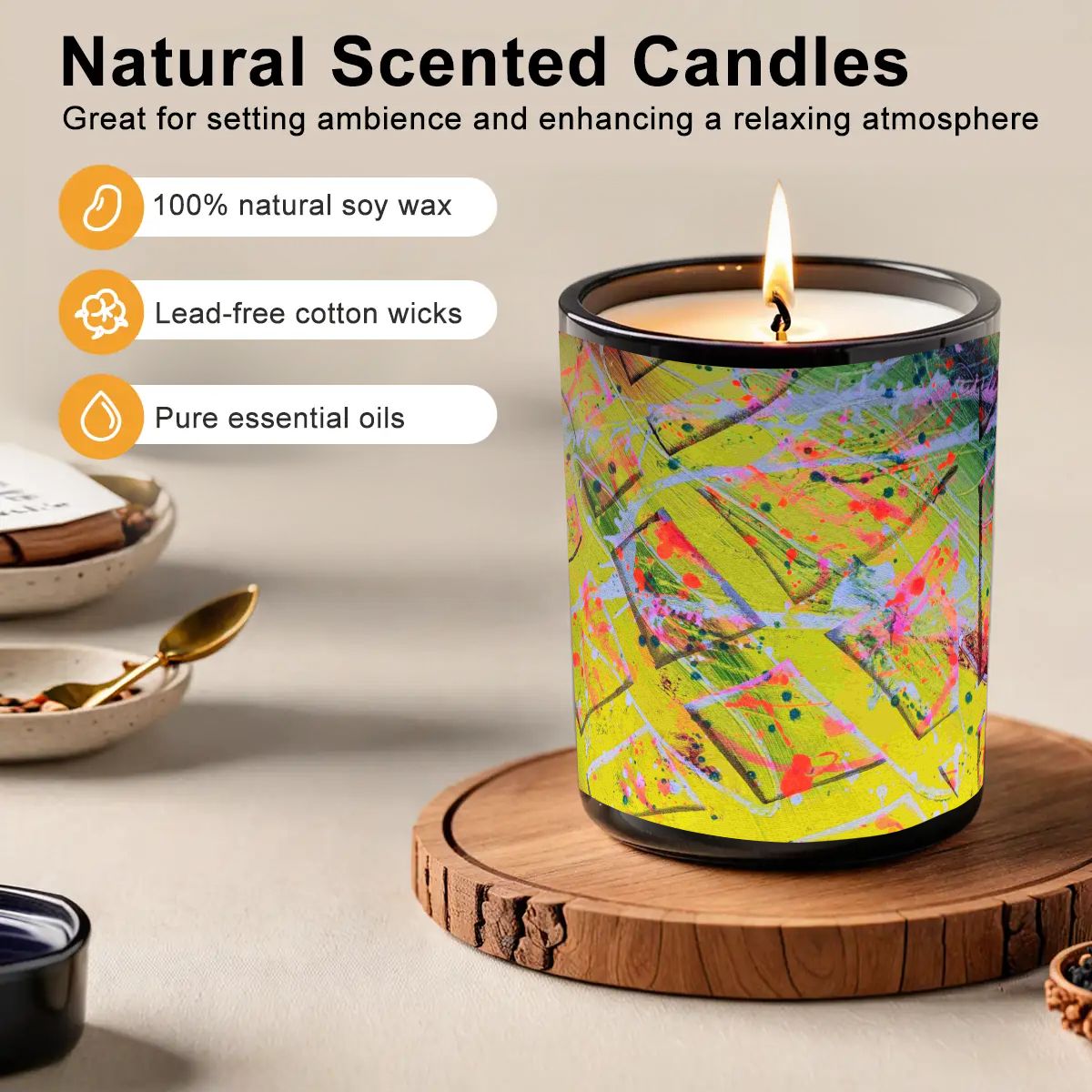 Gavin Scott Scented Black Jar Candle (6oz)