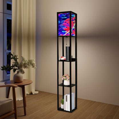 Gavin Scott Floor Lamp with Shelves (2 Colors)