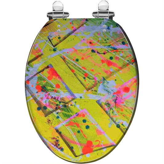 Gavin Scott Elongated Toilet Seat w/Matching Soft-close Lid (V-Shape)