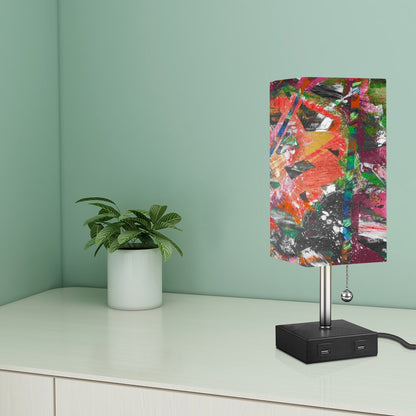 Gavin Scott Square Table Lamp with USB Port