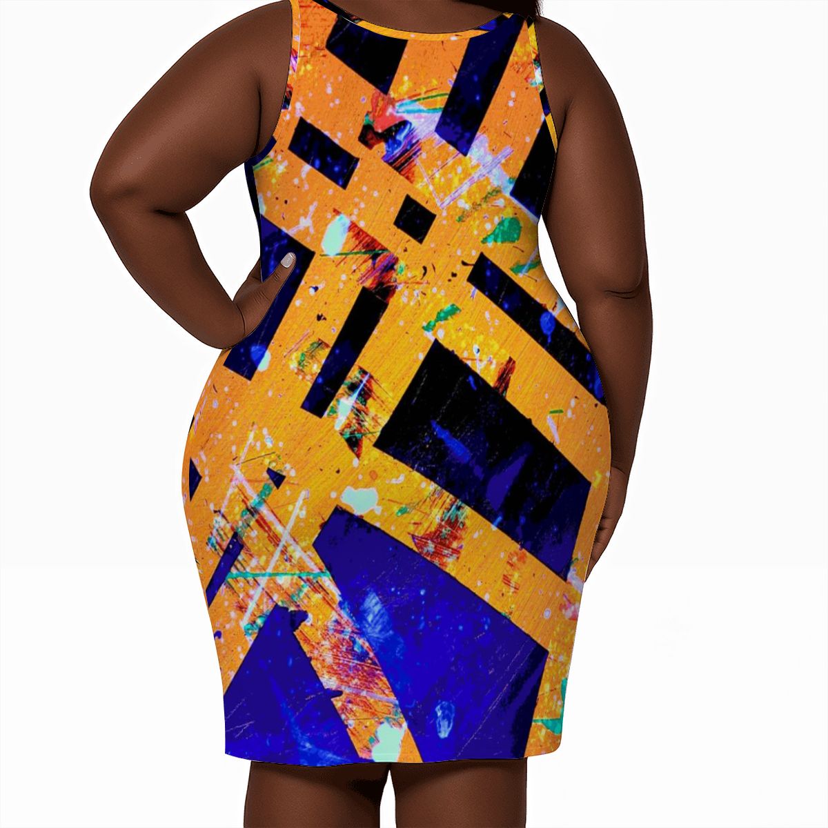 Gavin Scott Sleeveless Bodycon Dress (Femme L-4XL)