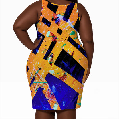 Gavin Scott Sleeveless Bodycon Dress (Femme L-4XL)