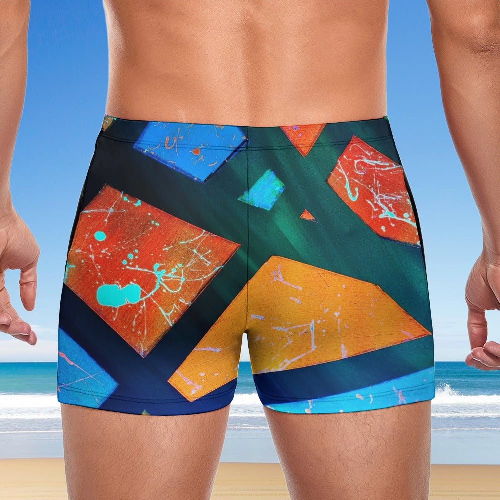Gavin Scott Square Cut Swimming Trunks (Masc S-3XL)