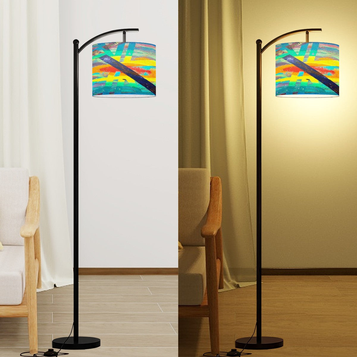Gavin Scott Arc Floor Lamp w/Remote