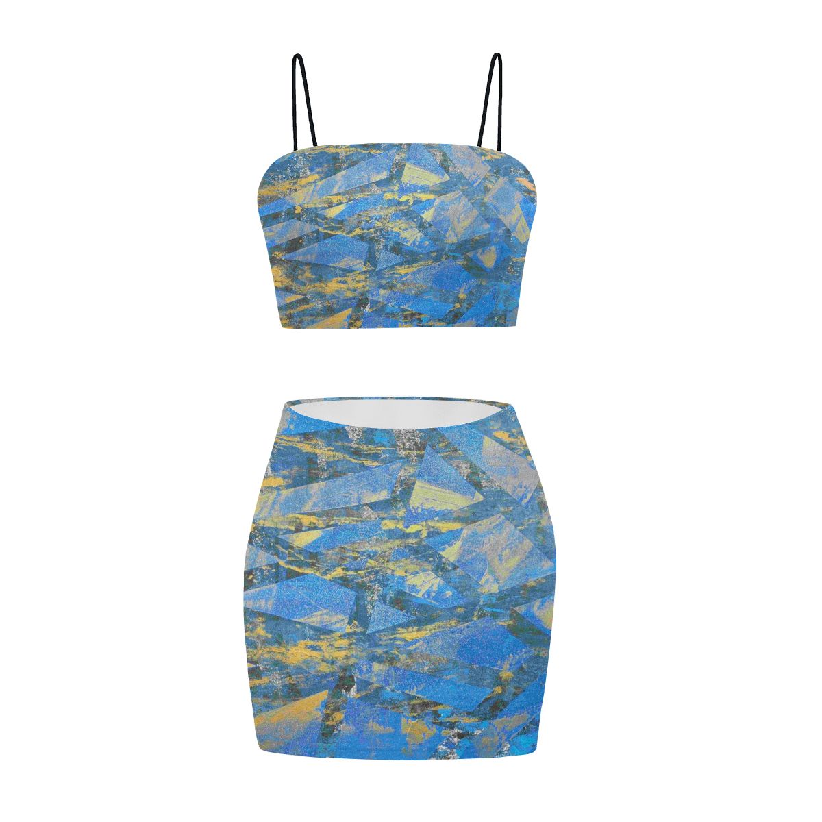 Gavin Scott Crop Tank Top & Mini Skirt Set (Femme S-4XL)
