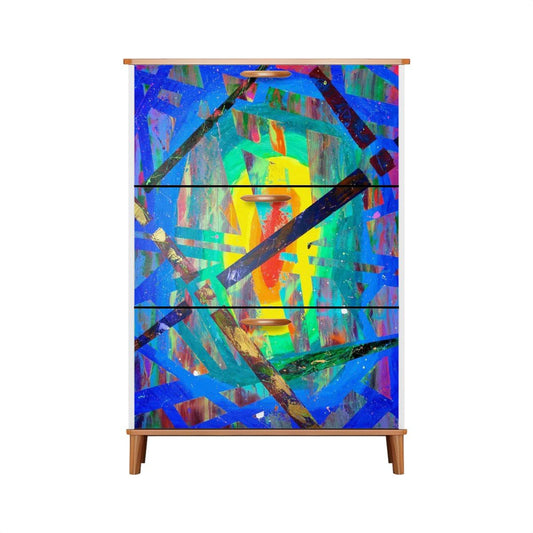 Gavin Scott Wood & Leather Shoe Cabinet