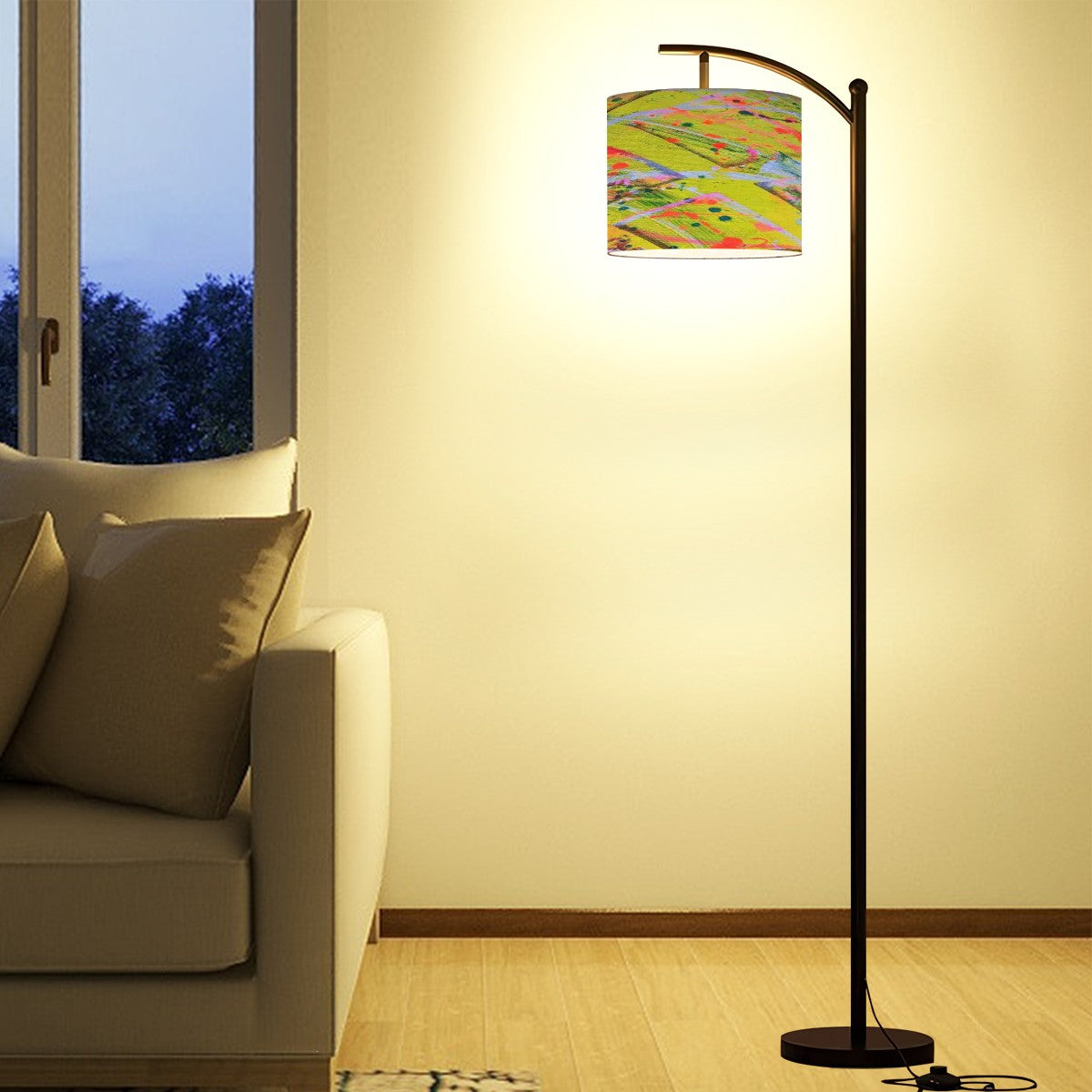 Gavin Scott Arc Floor Lamp w/Remote