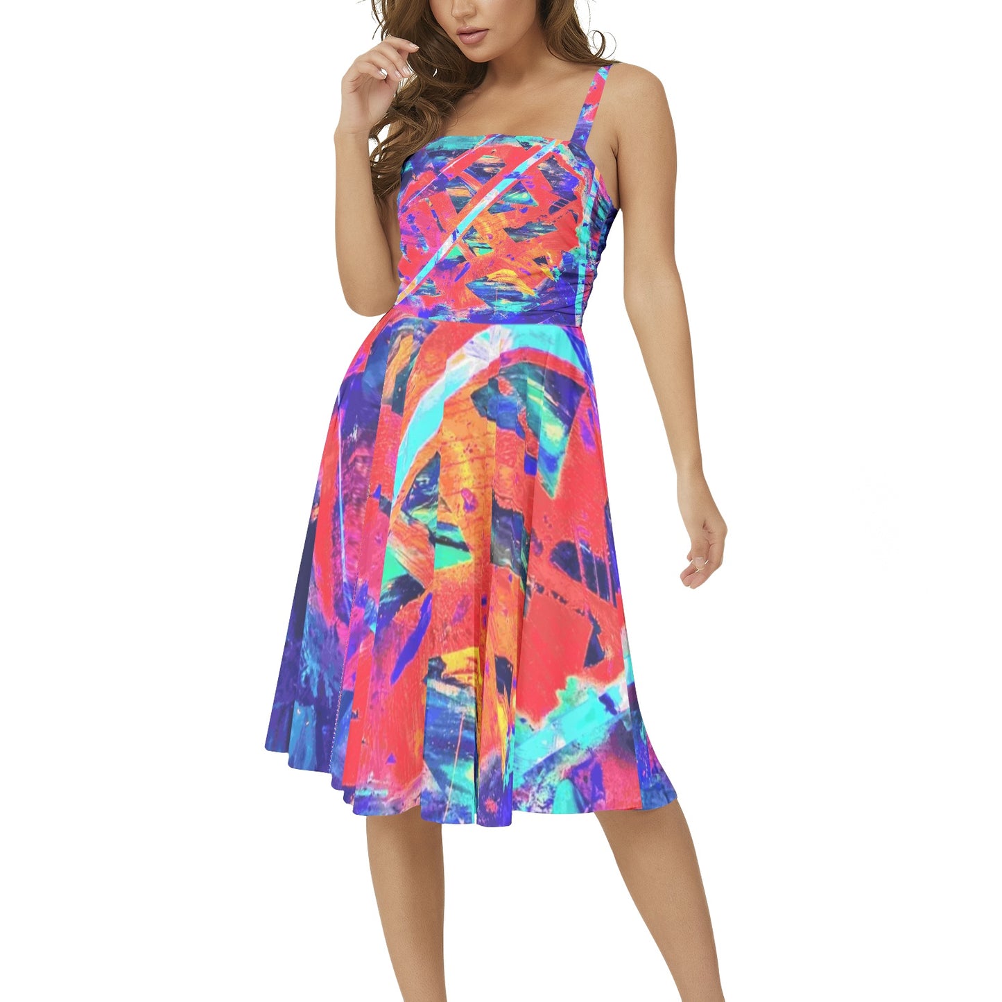 Gavin Scott Sleeveless Flare Hem Midi Dress (Femme XS-3XL)