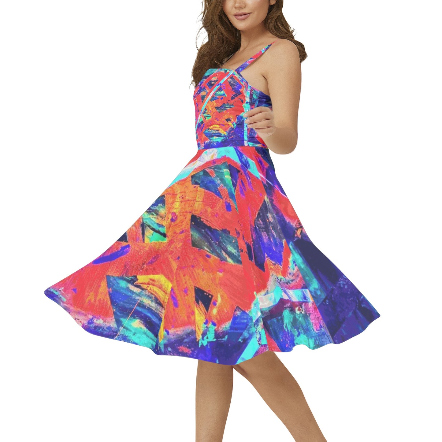 Gavin Scott Sleeveless Flare Hem Midi Dress (Femme XS-3XL)