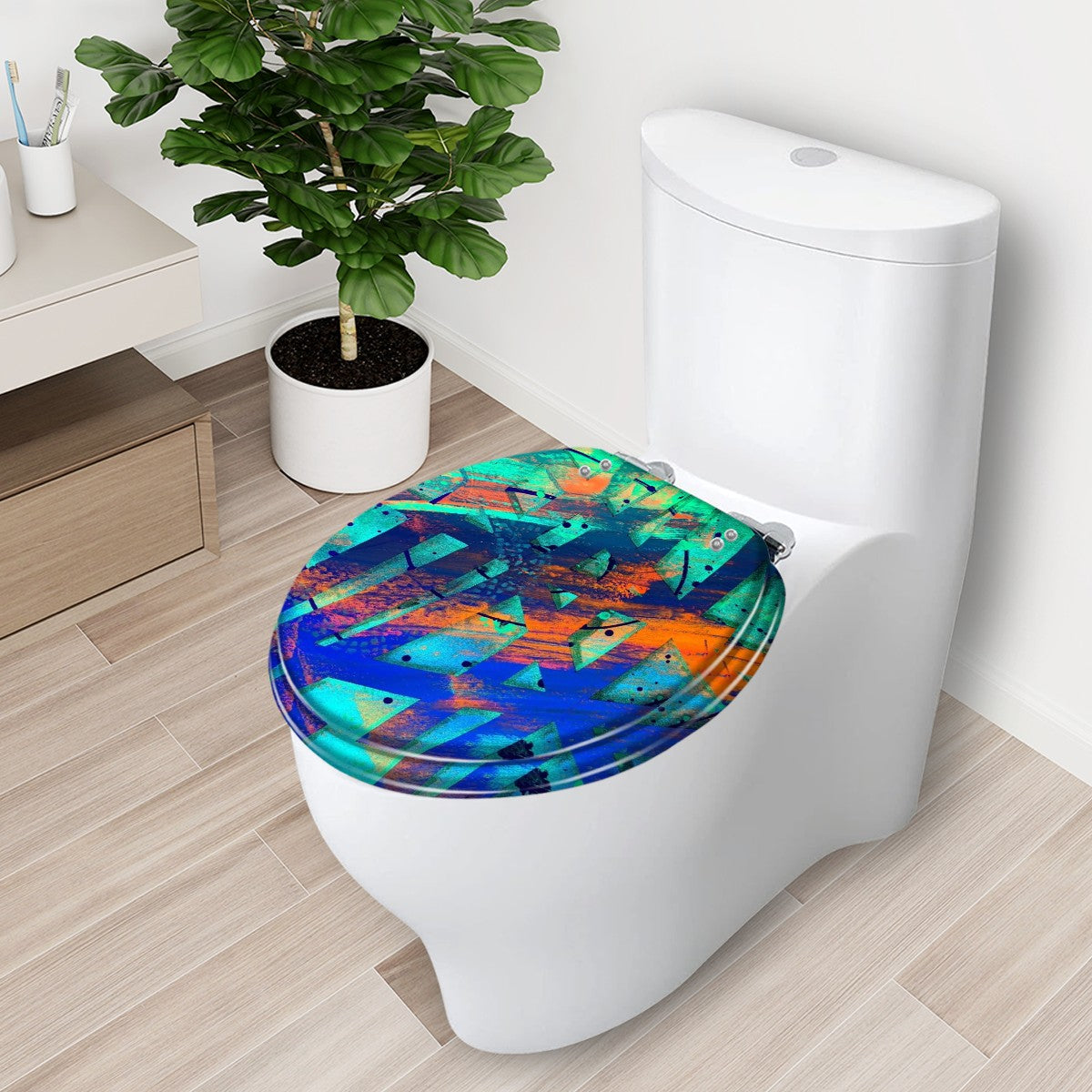 Gavin Scott Round Toilet Seat w/Matching Soft-close Lid (O-Shape)