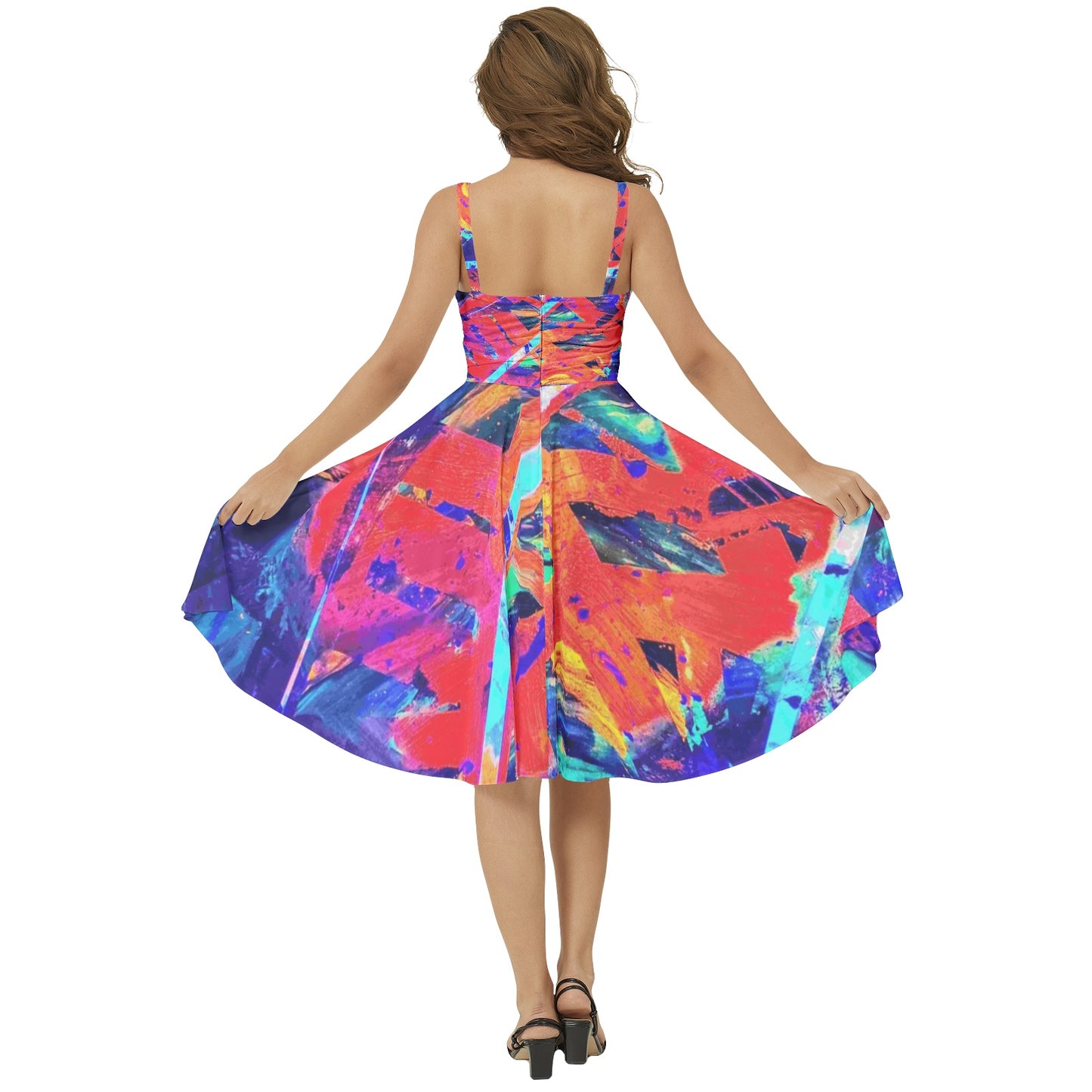 Gavin Scott Sleeveless Flare Hem Midi Dress (Femme XS-3XL)