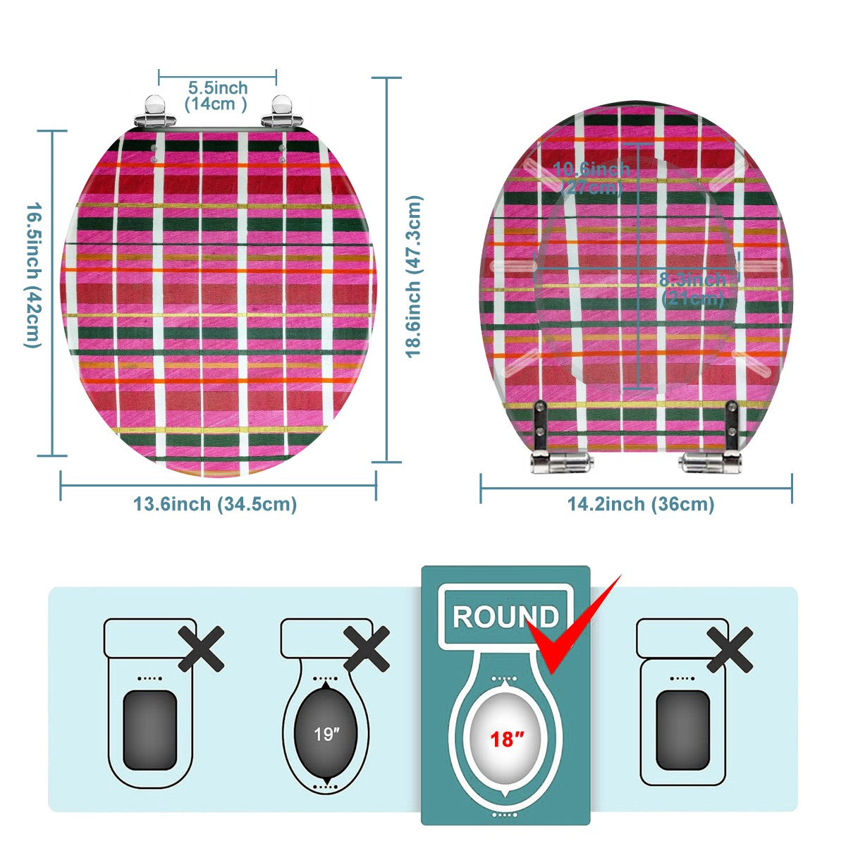 Gavin Scott Universal Toilet Seat w/Matching Soft-close Lid