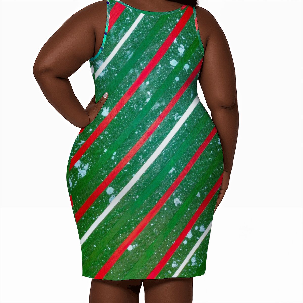 Gavin Scott Sleeveless Bodycon Dress (Femme L-4XL)