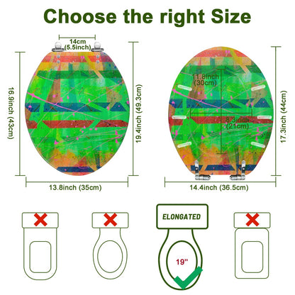 Gavin Scott Elongated Toilet Seat w/Matching Soft-close Lid (V-Shape)