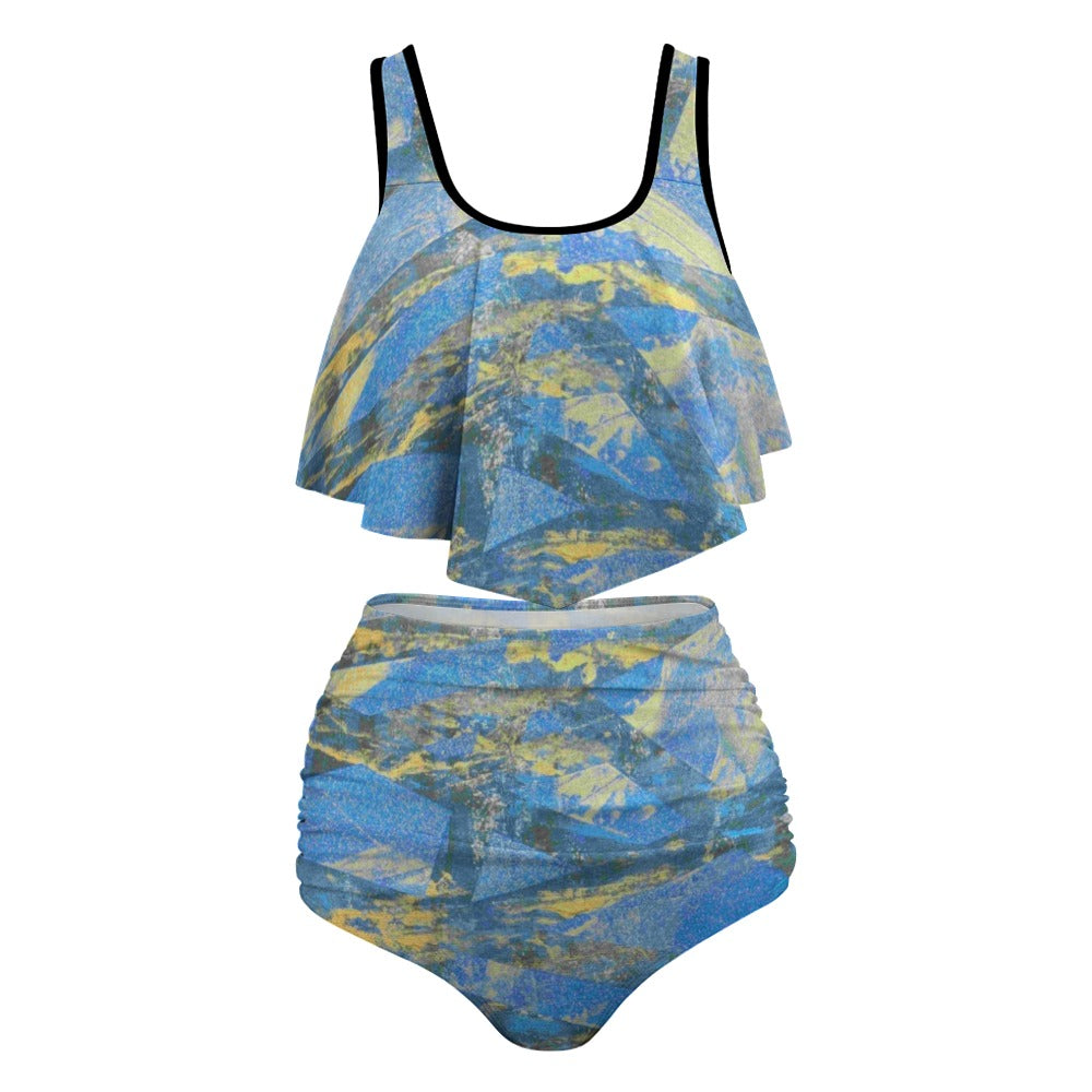Gavin Scott Ruffled Two Piece Swimsuit (Femme XL-4XL)