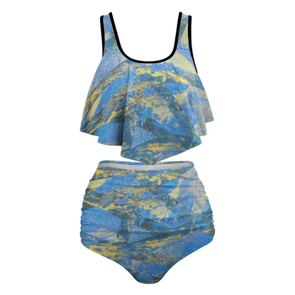 Gavin Scott Ruffled Two Piece Swimsuit (Femme XL-4XL)