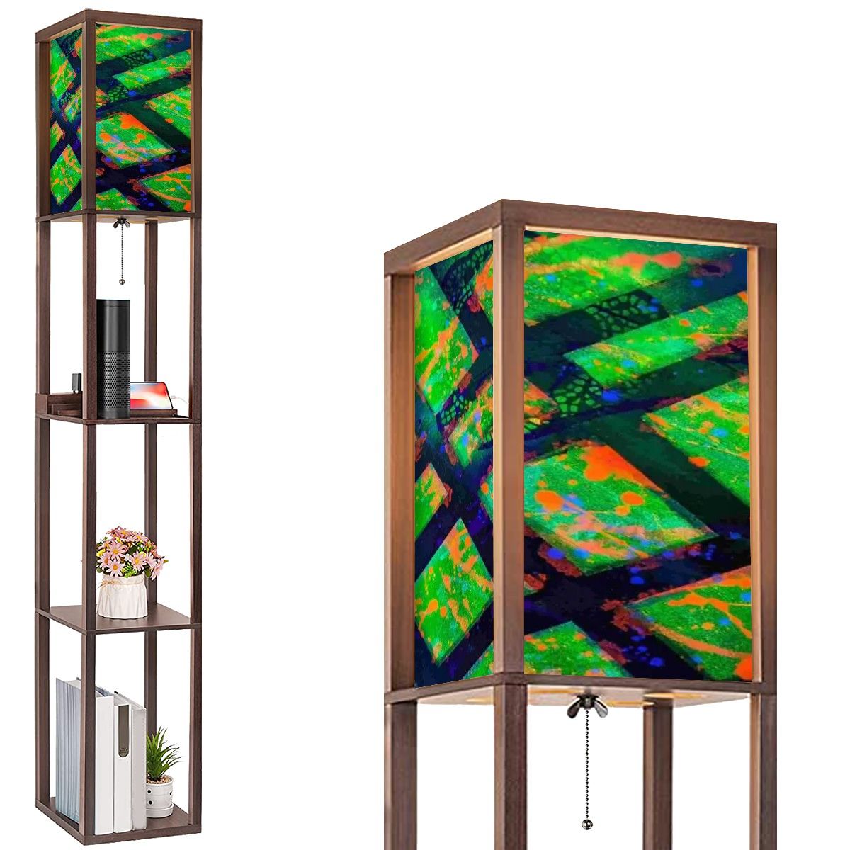 Gavin Scott Floor Lamp with Shelves (2 Colors)