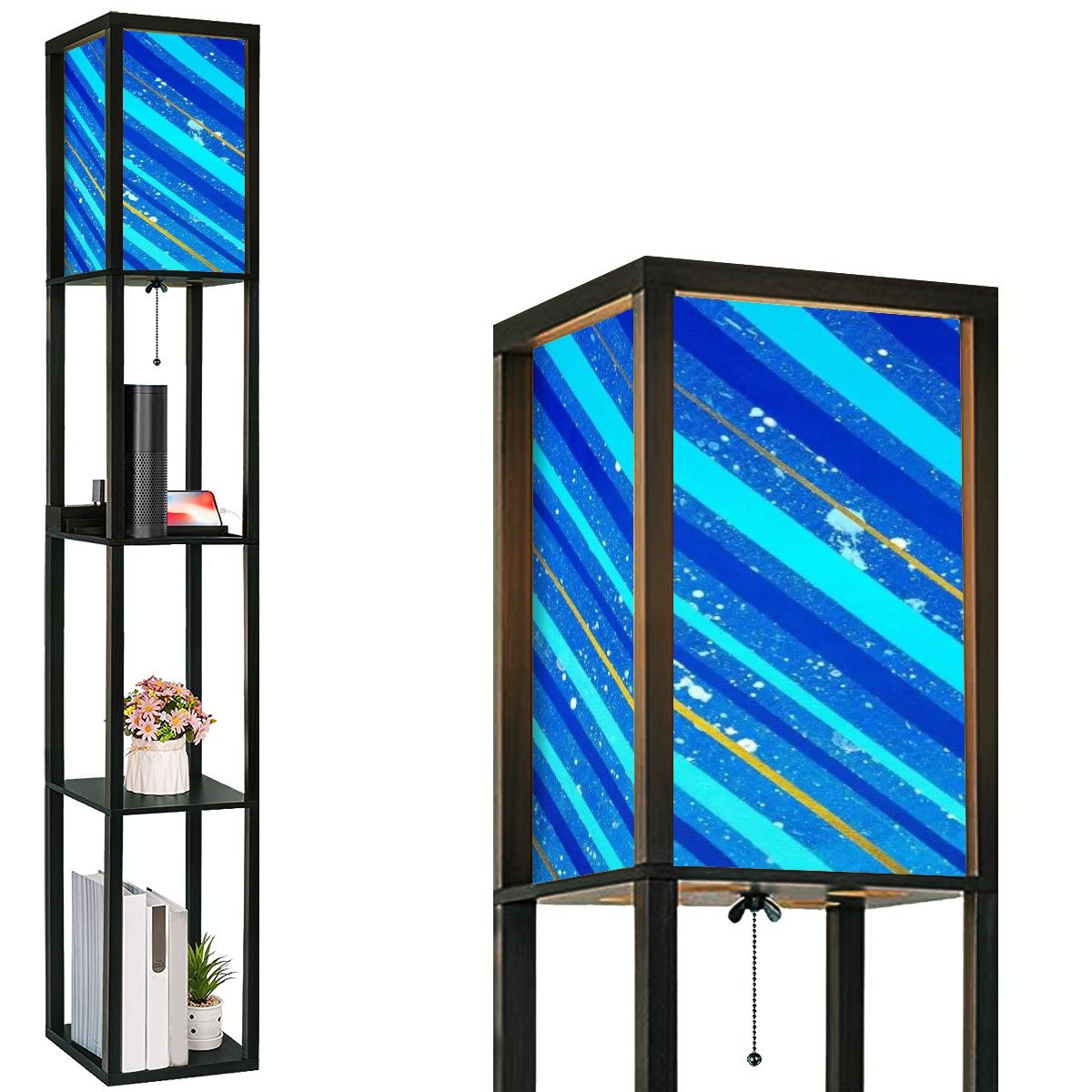 Gavin Scott Floor Lamp with Shelves (2 Colors)