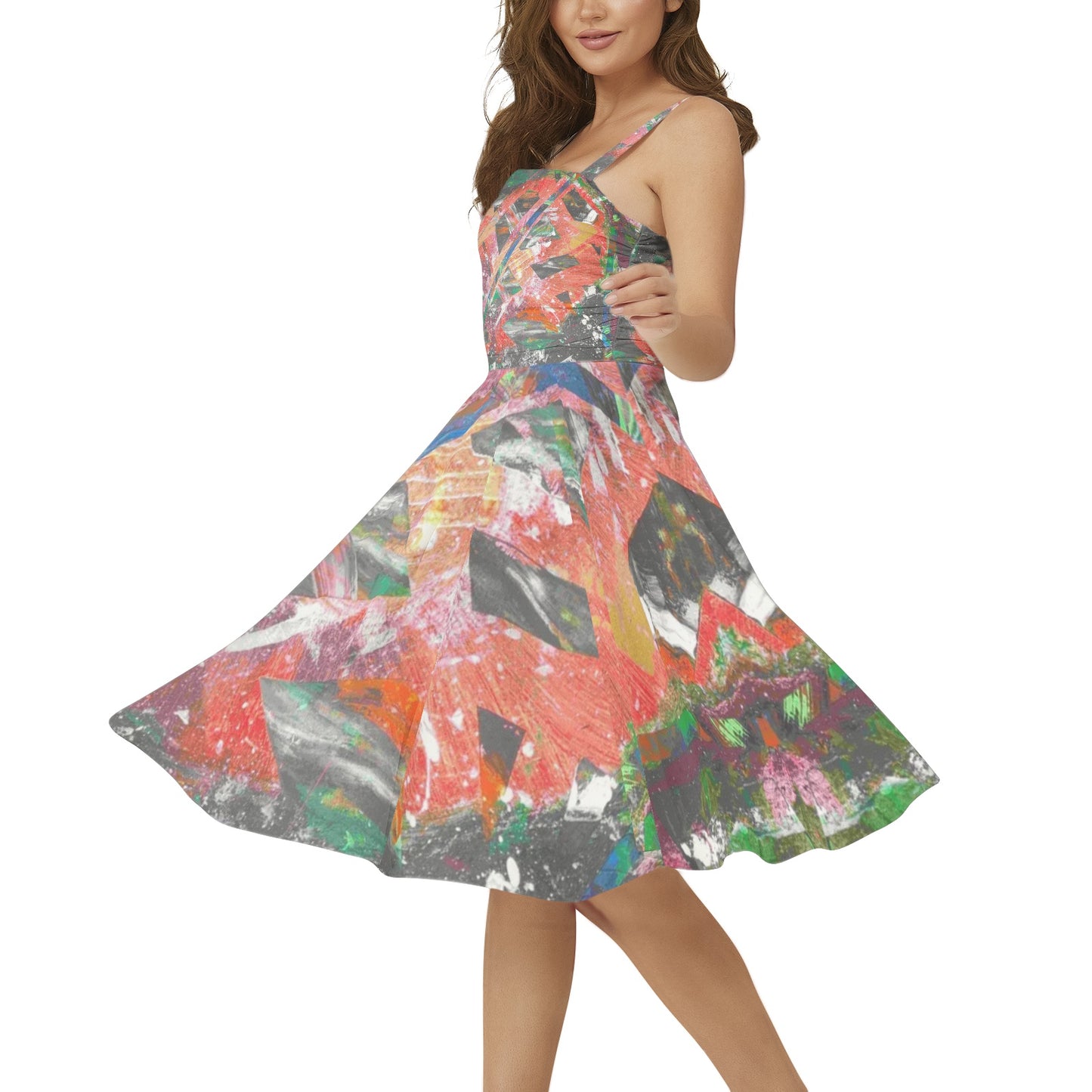 Gavin Scott Sleeveless Flare Hem Midi Dress (Femme XS-3XL)