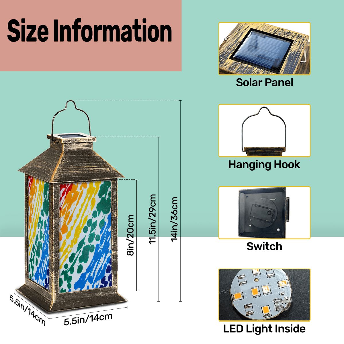 Gavin Scott Solar Powered Indoor/Outdoor Lantern
